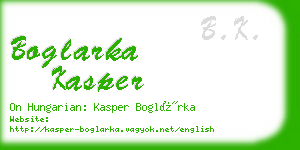 boglarka kasper business card